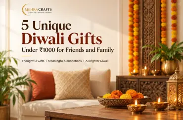 Festive Diwali home decor with diyas, marigold flowers and warm traditional interiors