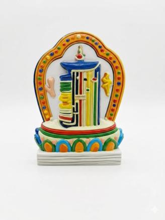 Tibetan Buddhist Kalachakra Ceramic Fridge Magnet