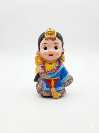 Traditional Tibetan Girl Ceramic Fridge Magnet